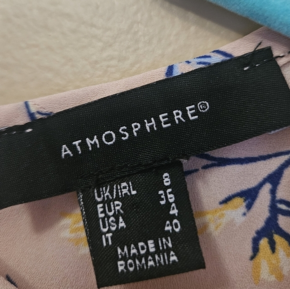 Atmosphere Women's Size 4 Pink Floral Top - Picture 3 of 7